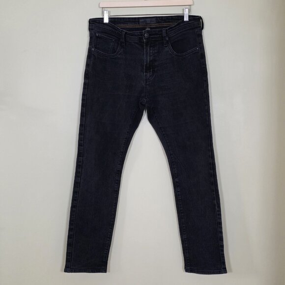 Nickel & Iron Jeans Mens 34x32 (29) Black Stretch Straight Slim NCD372010P129 - Picture 1 of 16